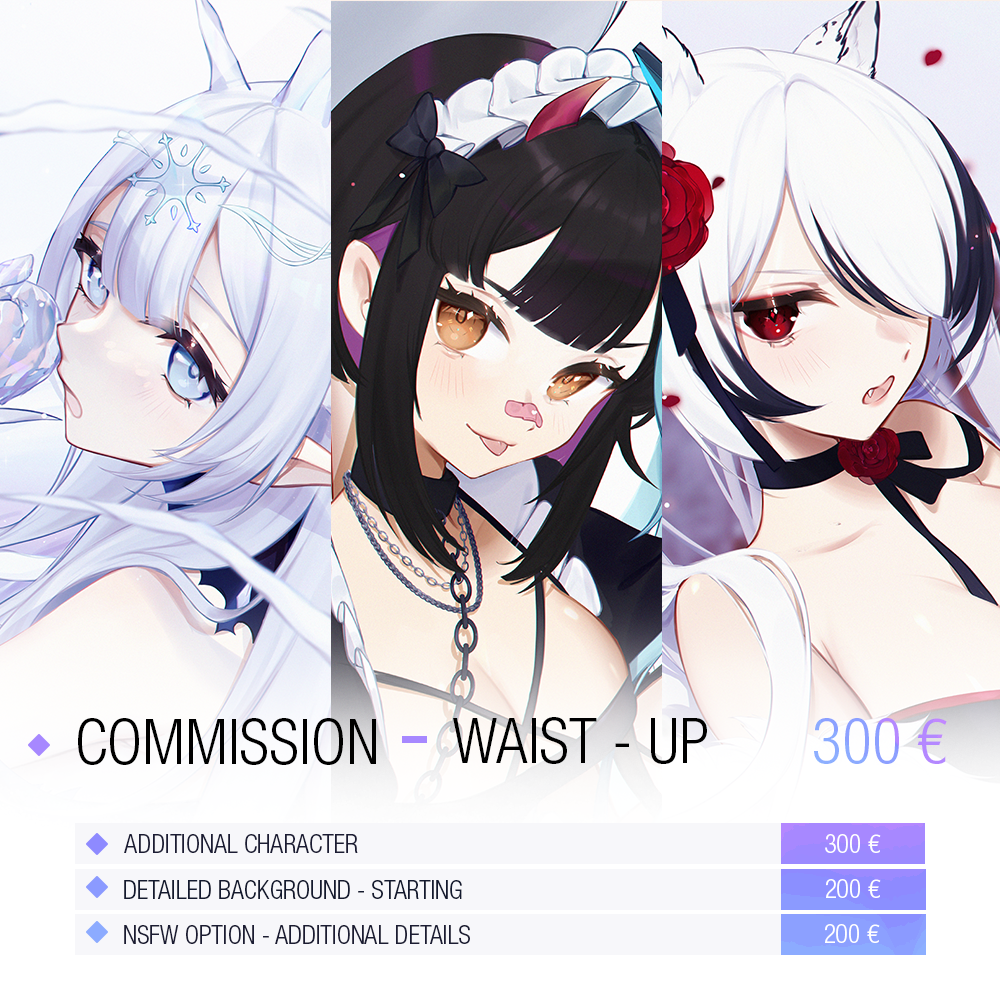 Waist up commission informations